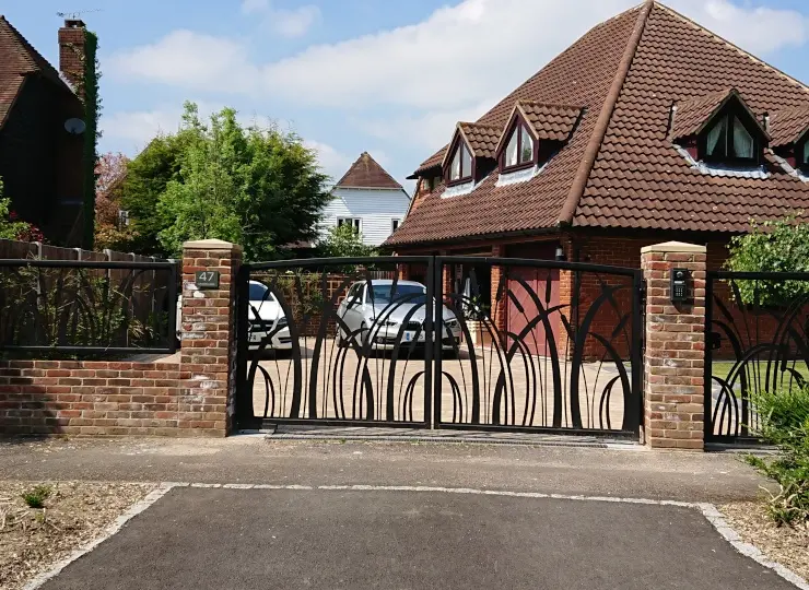 Custom designed driveway gates