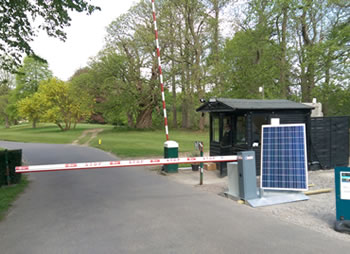Green Gate Access Systems - Leeds Castle trade entrance with SOSEC barrier