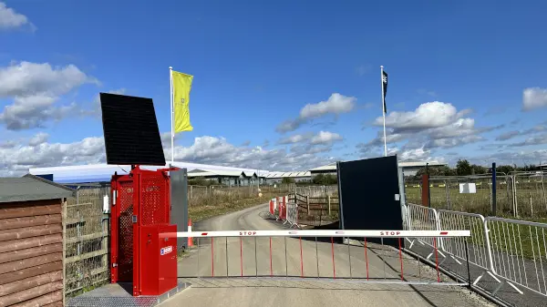 SOSEC 100 solar powered barrier.