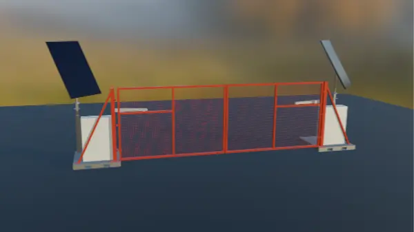 SOSEC Swing solar powered barrier.