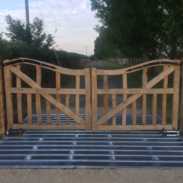 fixed install wooden gate installation
